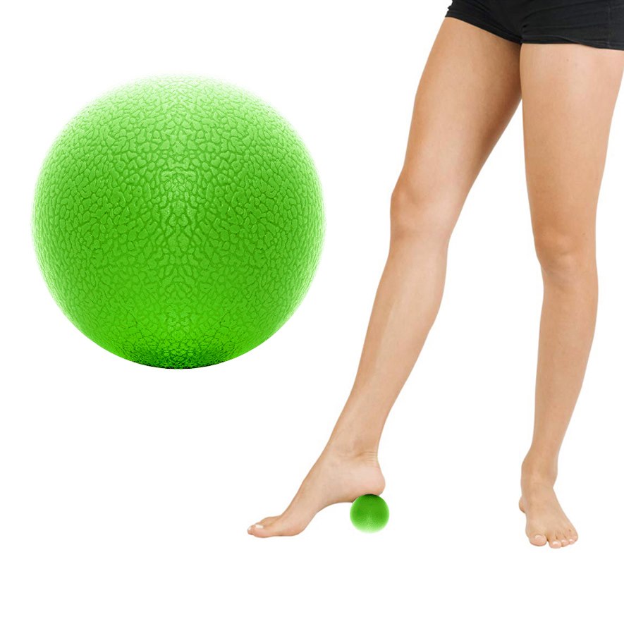 Lakrosová masážna loptička 6 cm - zelená