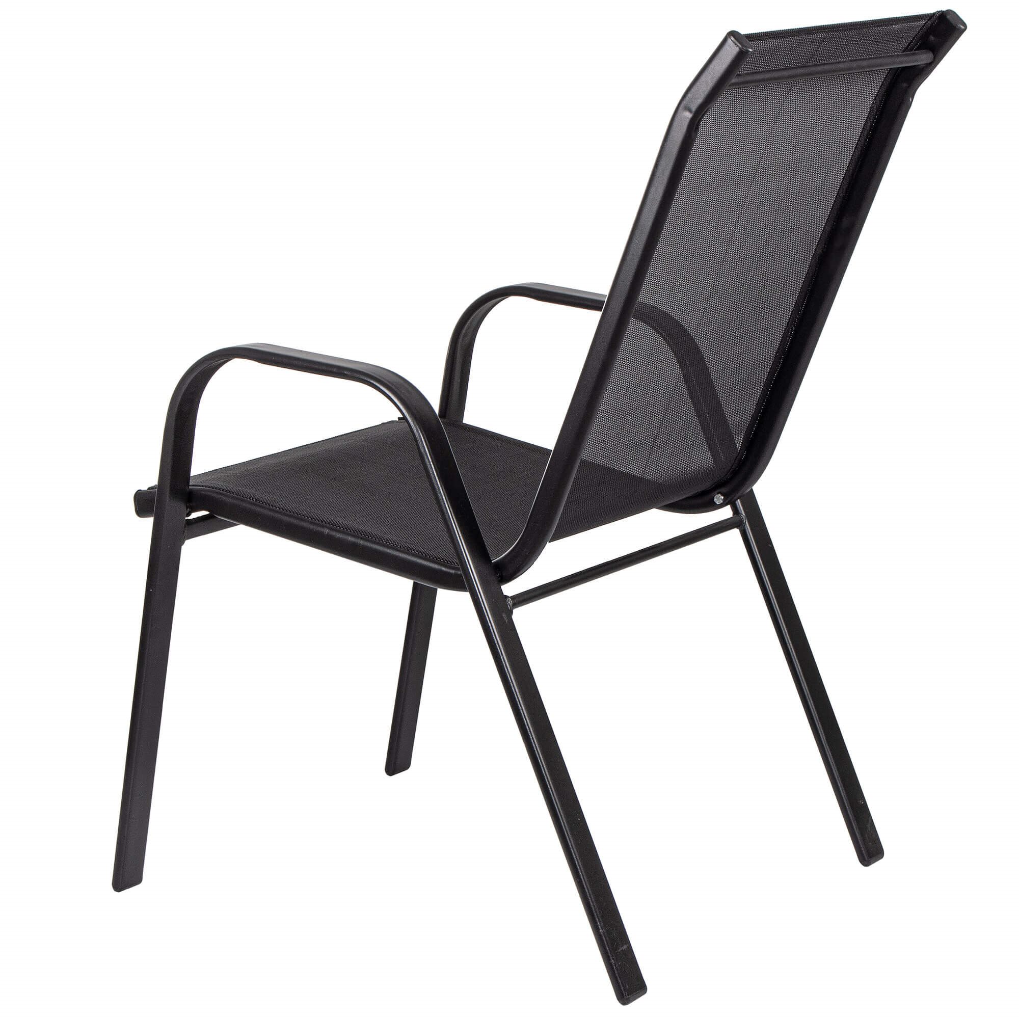 Moderná Záhradná stolička čiernej farby